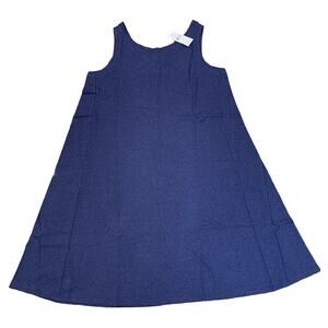 NWT LOFT Navy Tie-Back Sleeveless Nautical Swing Dress - SIZE XS